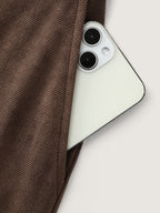 Pleated Double Button Flared Hem Pants