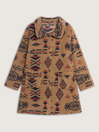 Boho Pattern Button-Down Jacket