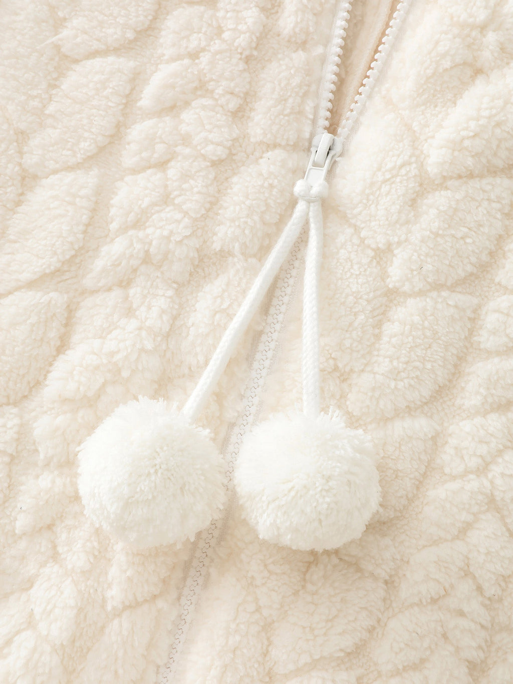 Fleece Half Zipper Hooded Sleep Jumpsuit