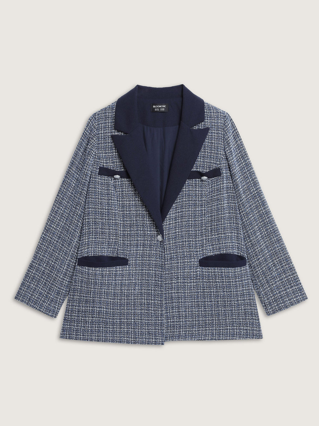 Tweed Color Contrast Blazer