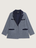 Tweed Color Contrast Blazer
