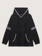 Pure Cotton Stretchy Boho Detail Hoodie