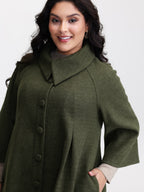 Flared Sleeve A-Line Button Jacket