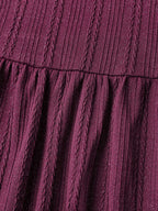 Textured Stretchy Flared Knit Top