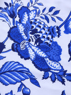 Two-Piece Floral Print Ruched Mesh Swimsuit, Sarong