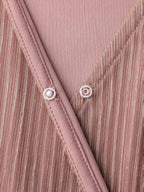 Color Gradient Pockets Belted Midi Dress