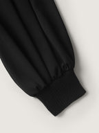 Balloon Sleeve Solid Twofer Sweater