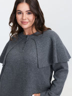 2-In-1 Cape Button Pullover