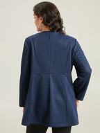 Plain Pleated Metal Detail Jacket