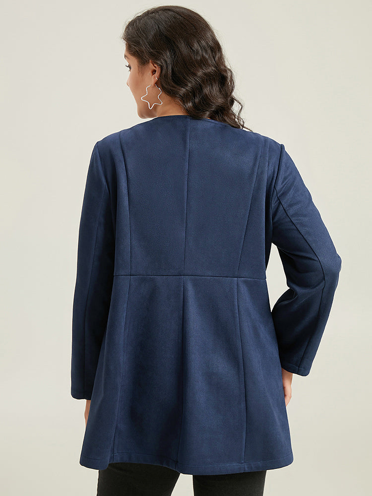 Plain Pleated Metal Detail Jacket