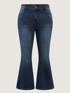 Mid-Rise Flare Hem Jeans