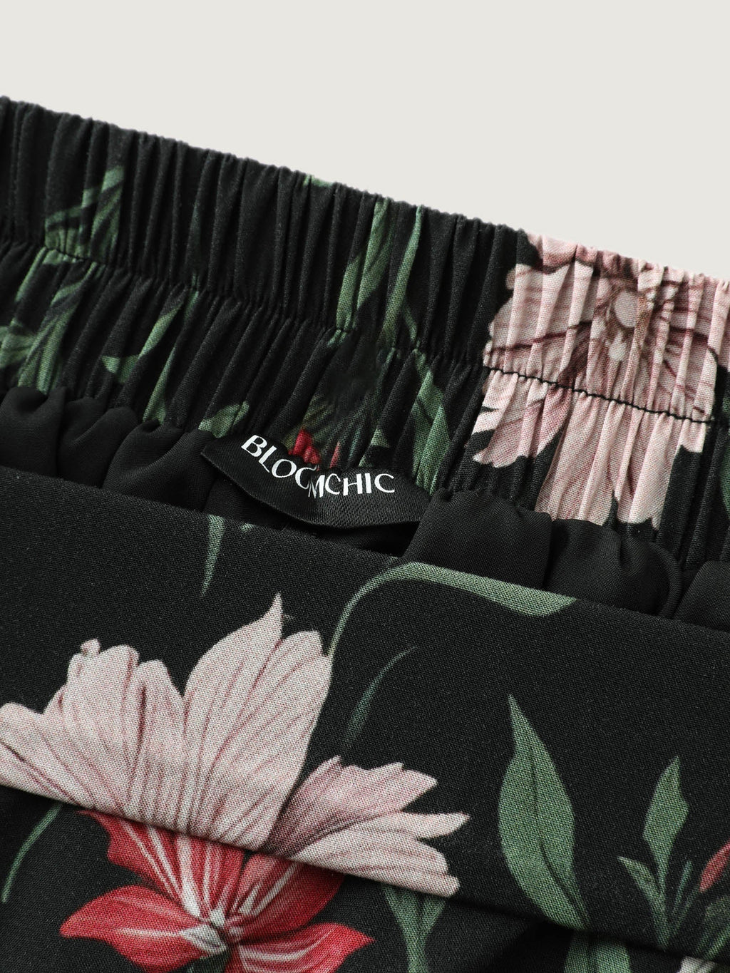 Floral Print Stretchy Waistband Maxi Skirt