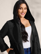 Tiered Ruffled Edges Pockets Jacket