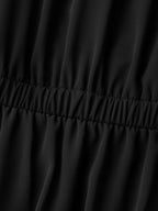 Three-Quarter Sleeve Tulle Skirt Knee-Length Dress