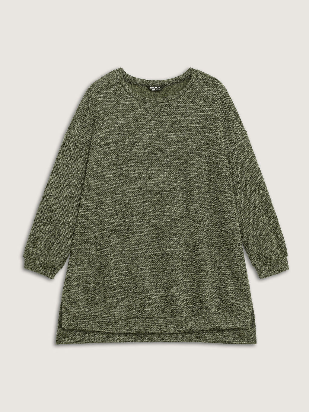 Relaxed Fit Split Hem Pullover