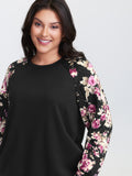 Floral Print Raglan Sleeve Sweatshirt