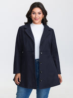 Cinched-Flared High-Low Hem Jacket