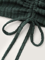 Textured Stretchy Adjustable Tie Lounge Set