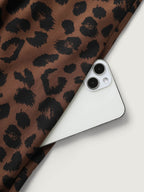 Leopard Print Shirred Shoulder Ties Jumpsuit