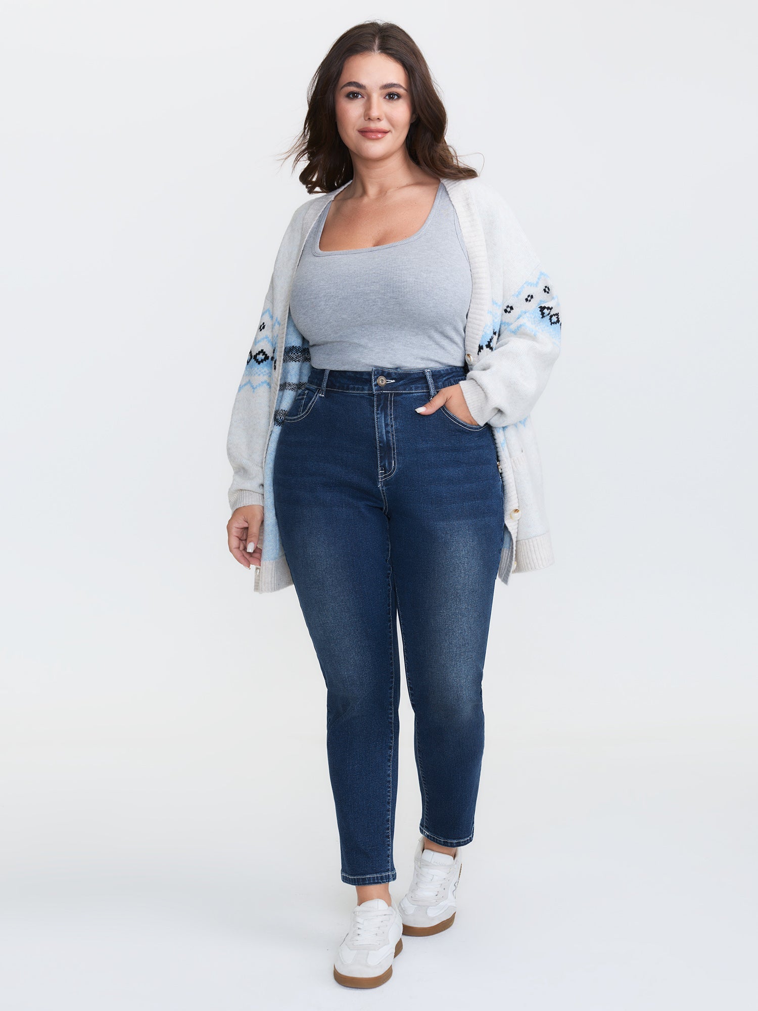 Stretchy Mid-Rise Skinny-Fit Jeans