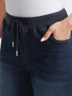 Drawstring Waistband Wide-Leg Jeans