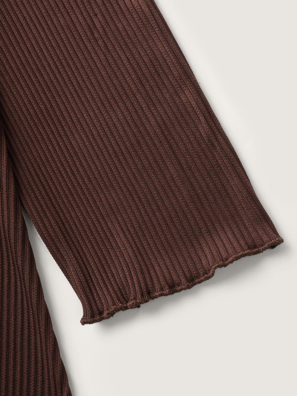 Ribbed Adjustable Drawstring Bodice Flared T-Shirt