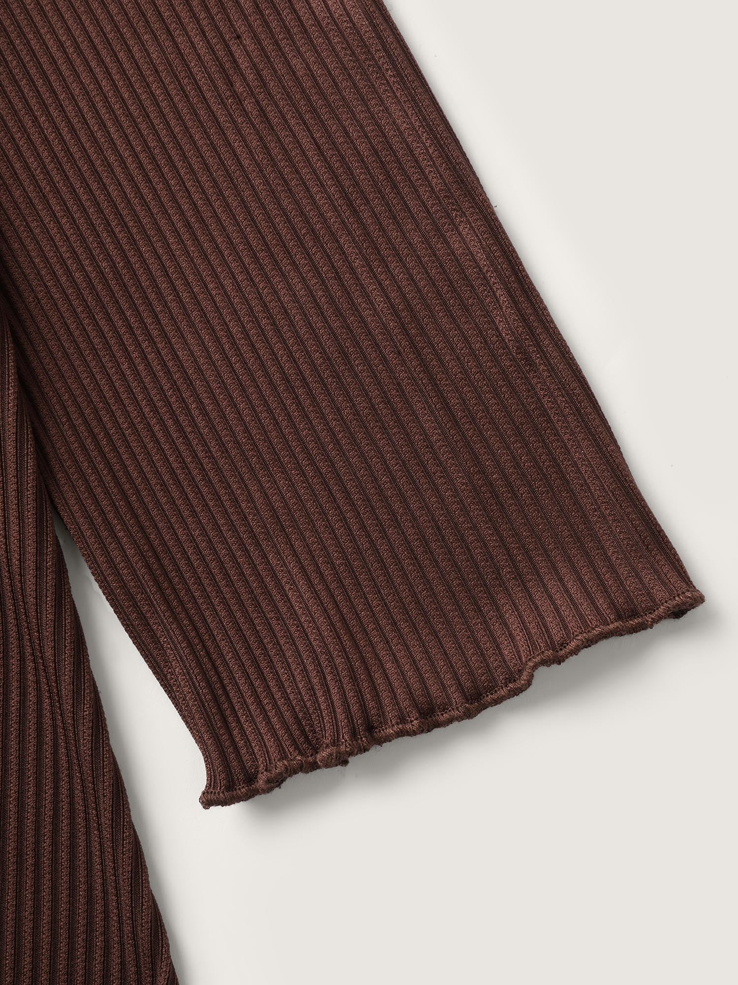 Ribbed Adjustable Drawstring Bodice Flared T-Shirt