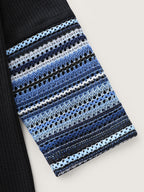 Textured Stripe Contrast Stretchy T-Shirt