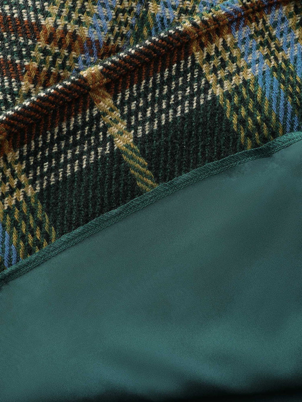 Plaid Pattern Slant Pockets Knee Dress