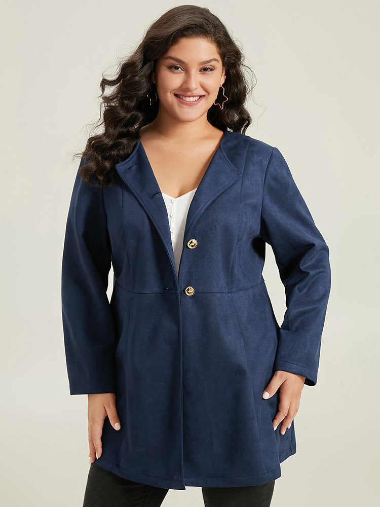 Plain Pleated Metal Detail Jacket