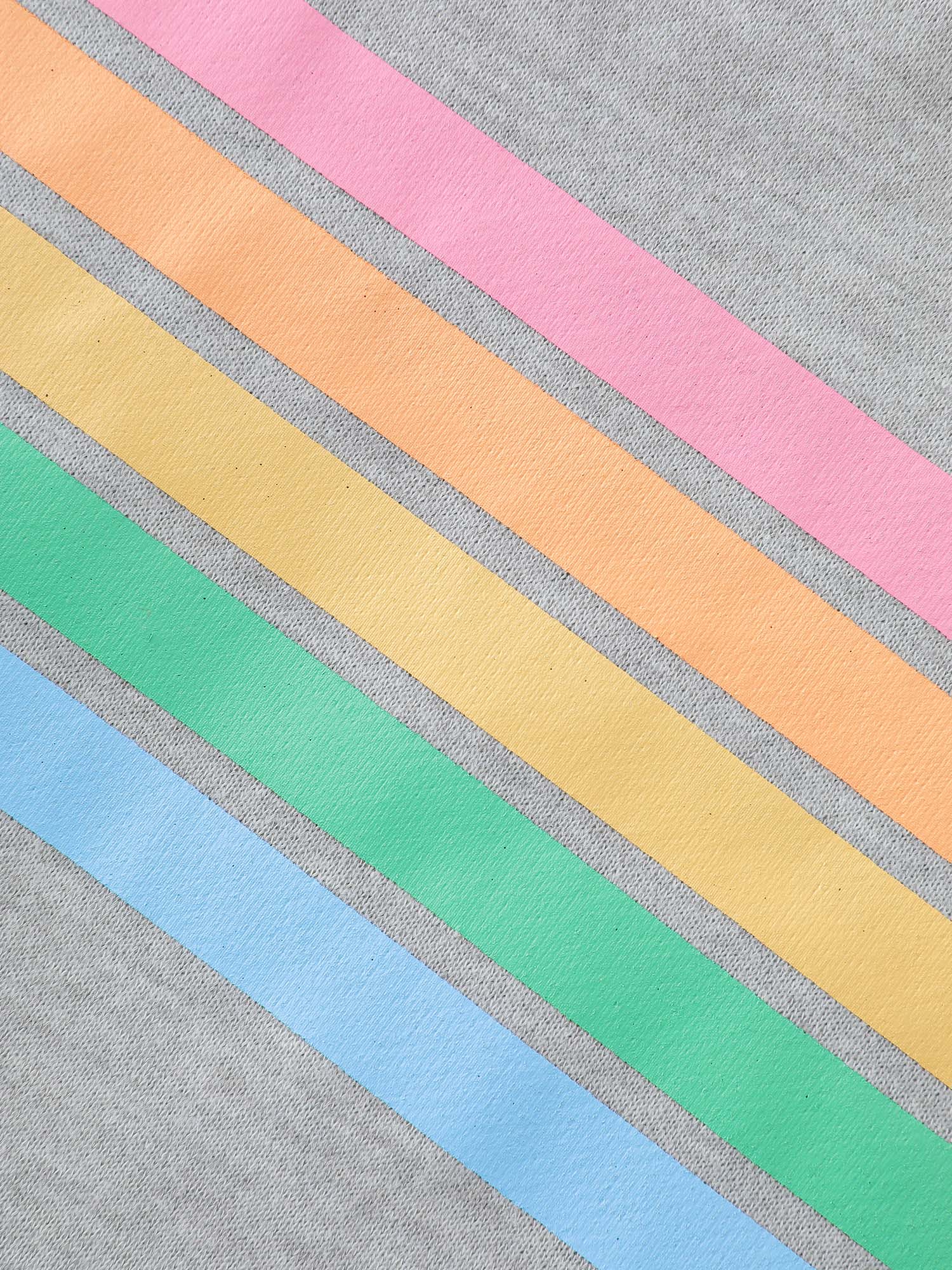 Soft Rainbow Print Round Neck Lounge Top