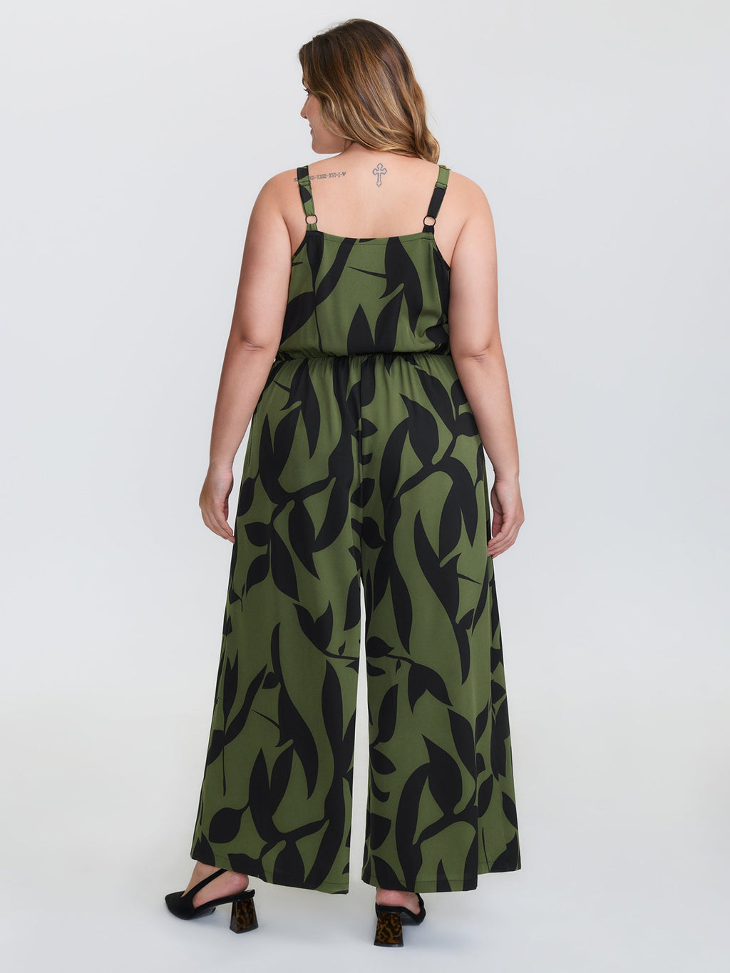 Silhouette Floral Print Sweetheart Jumpsuit