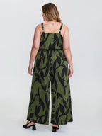 Silhouette Floral Print Sweetheart Jumpsuit