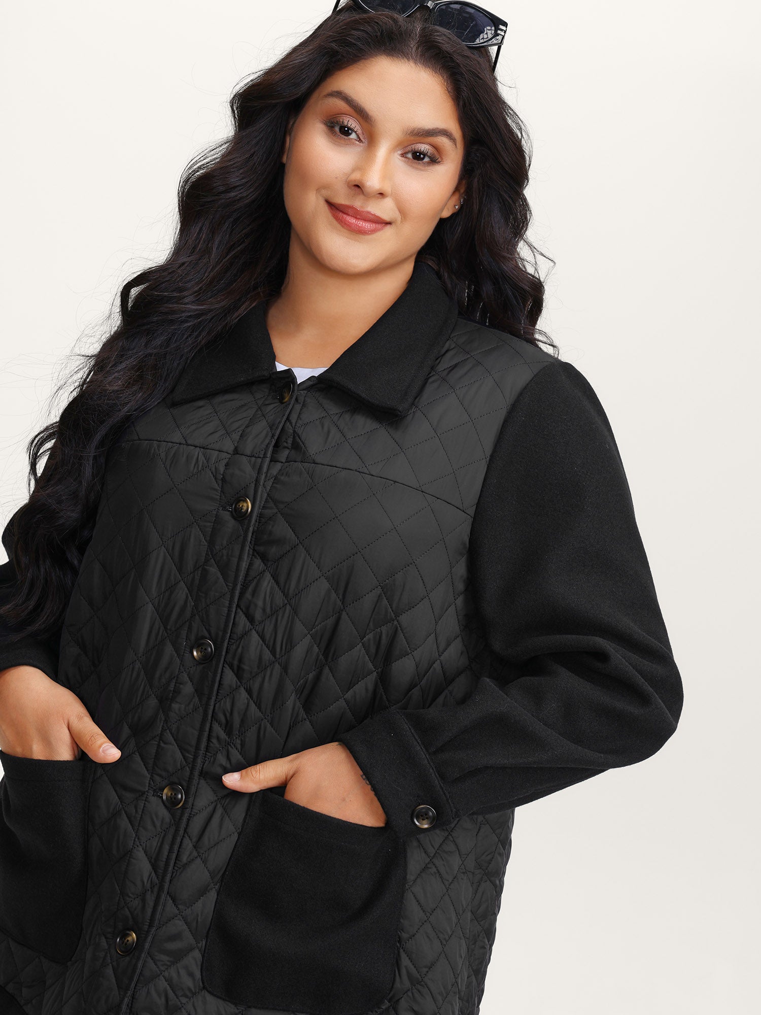 Pockets Contrast Puffer Parka