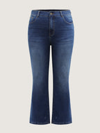 Classic Wash Stretchy Micro Flared Jeans