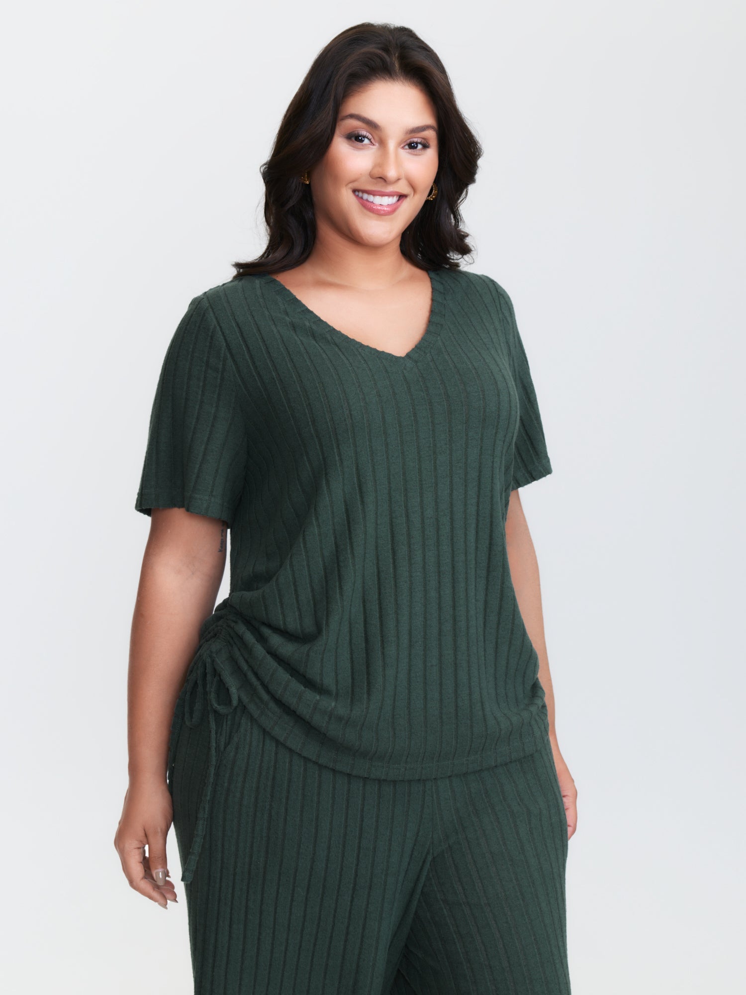 Textured Stretchy Adjustable Tie Lounge Set