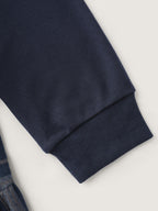 Plaid Pattern Layered Stretchy Sweatshirt