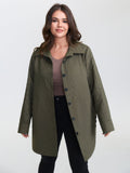 Quilted Button-Front Solid Coat