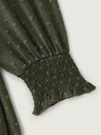 Textured Polka Dots Tiered Maxi Dress