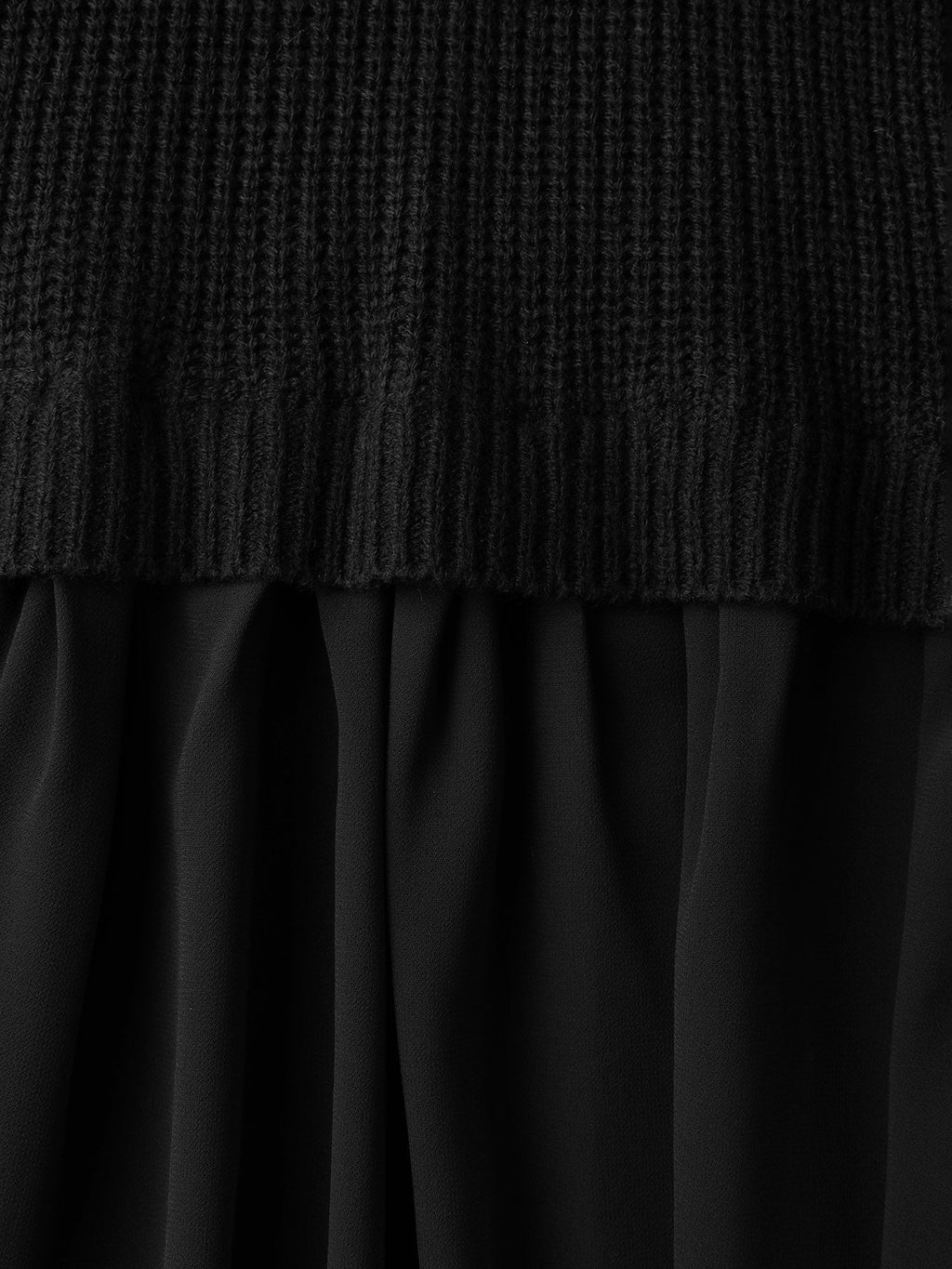 Balloon Sleeve Solid Twofer Sweater