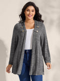 Stretchy Textured Button Detail Jacket