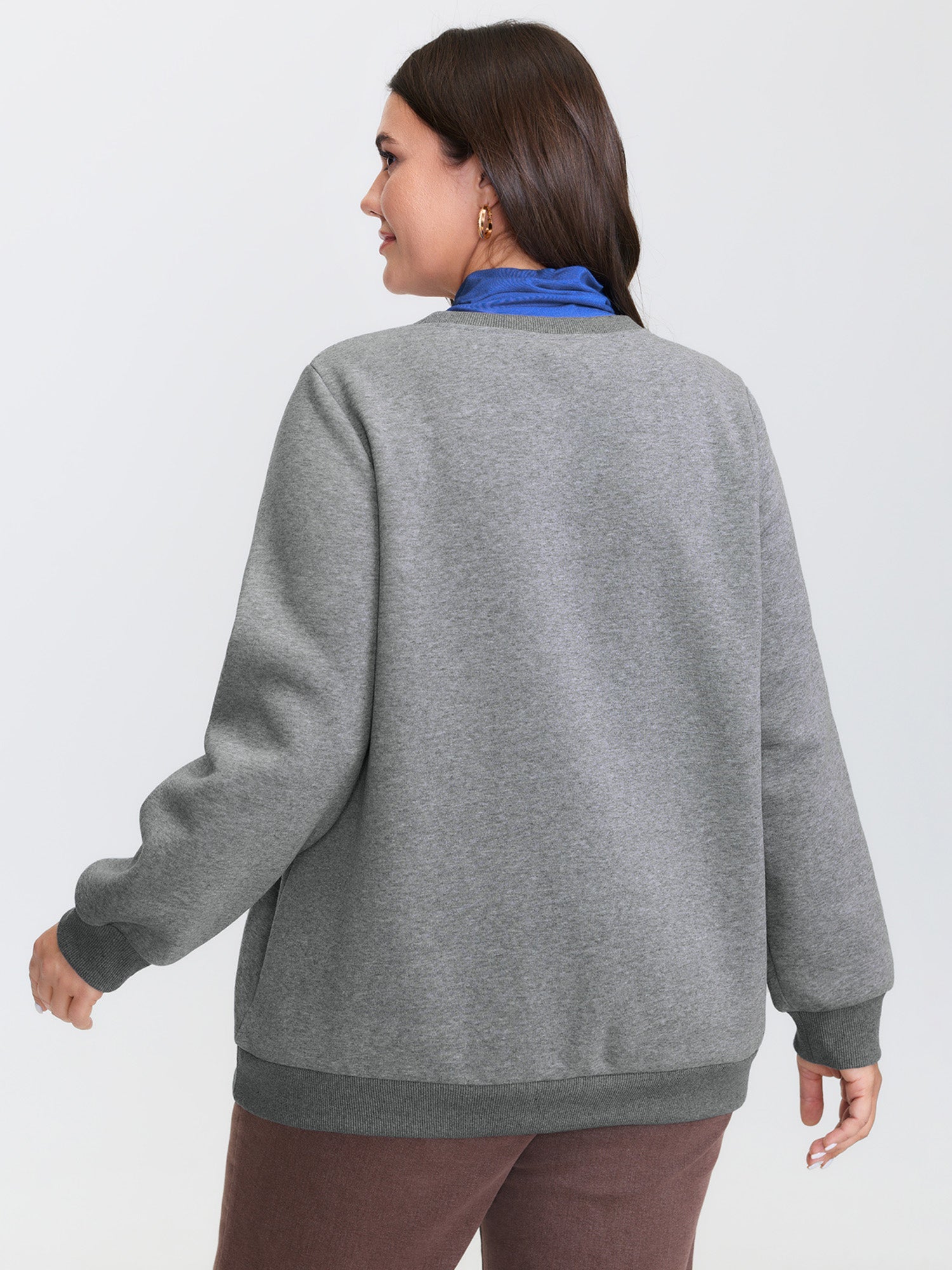 2-In-1 Puppy Embroidered Turtleneck Sweatshirt