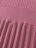 Ribbed Cinched-Waist Bowtie Sweater Dress