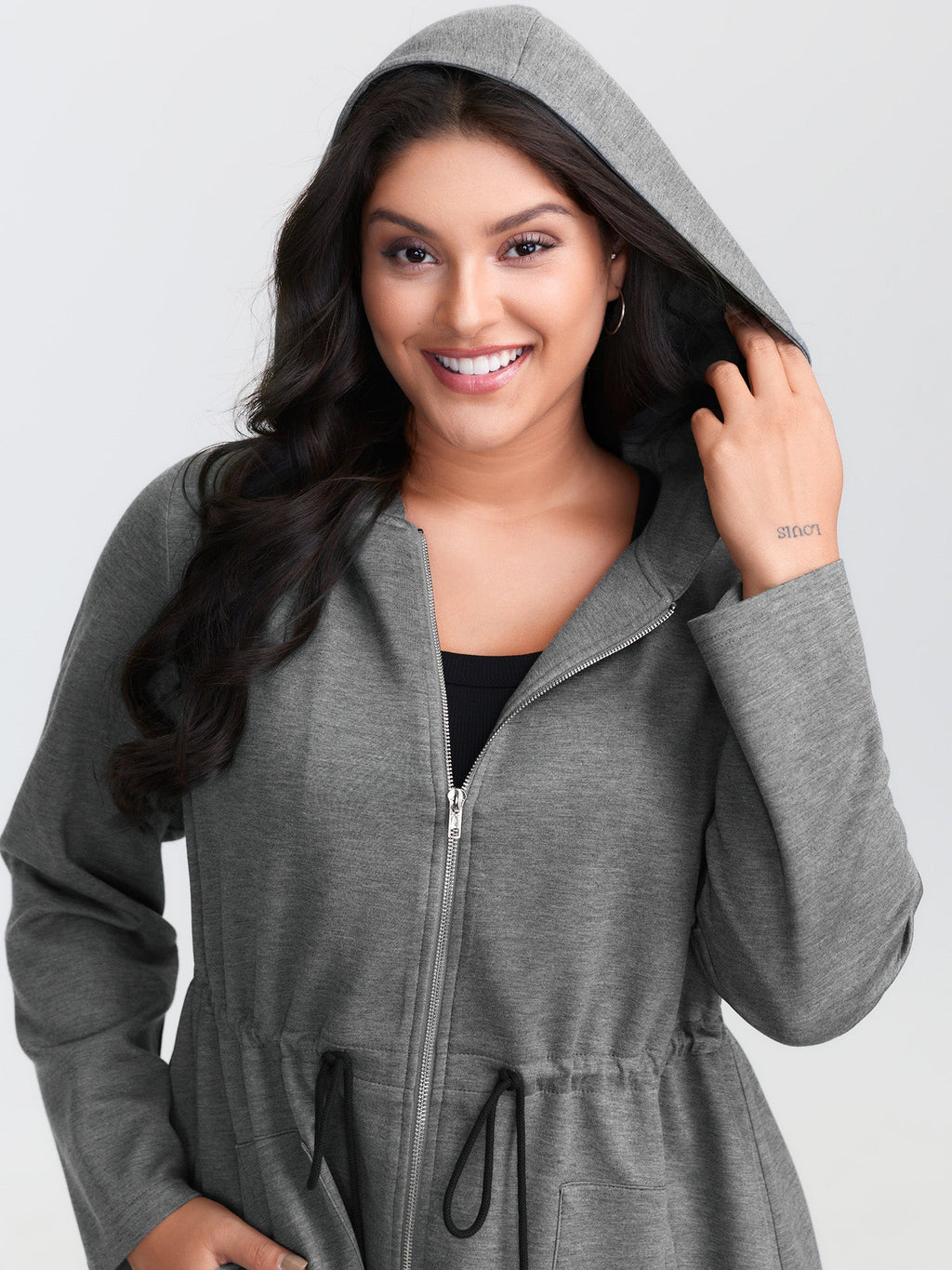 Supersoft Color Contrast Hooded Coat