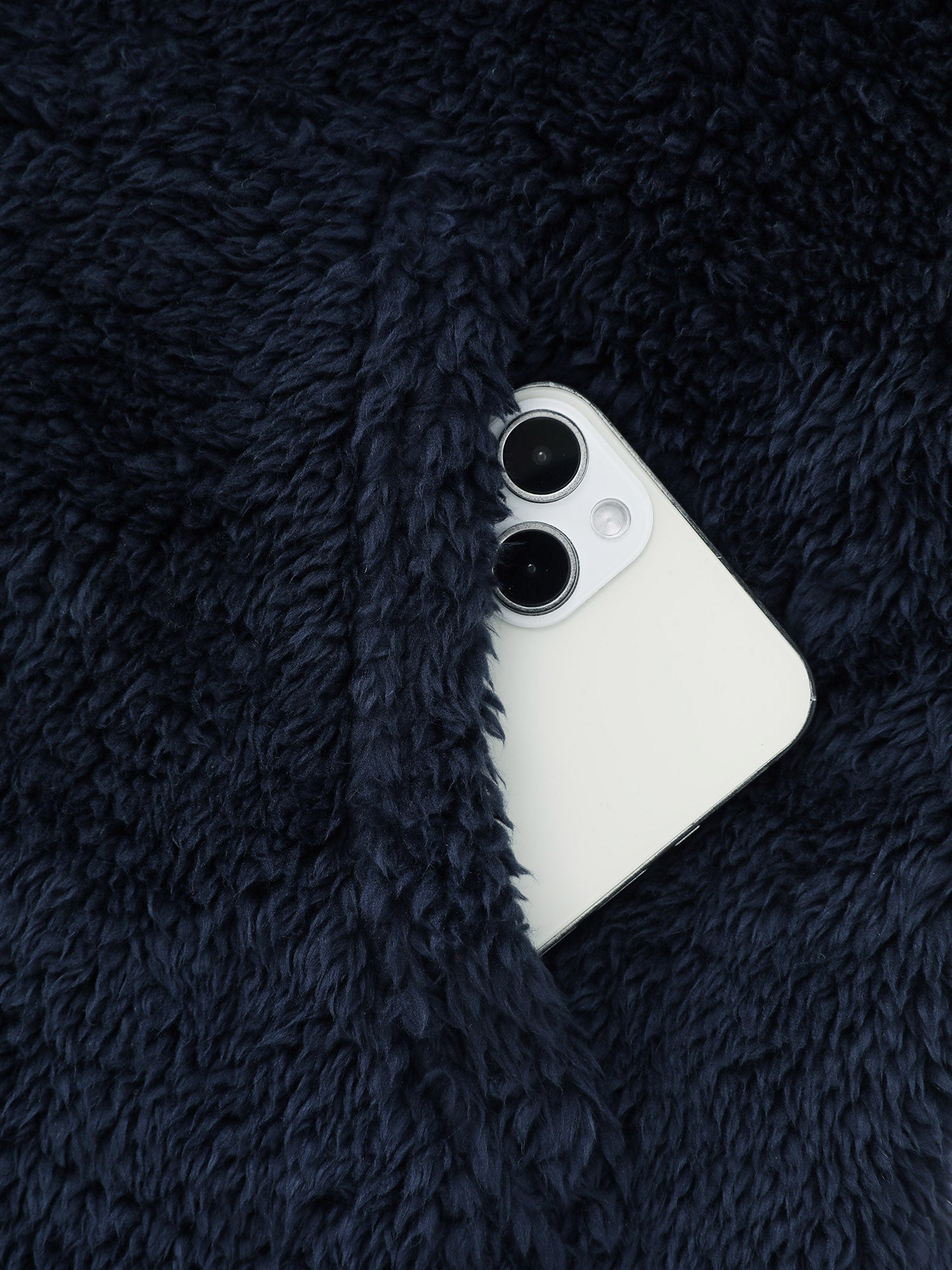 Faux Fur Hooded Pockets Jacket