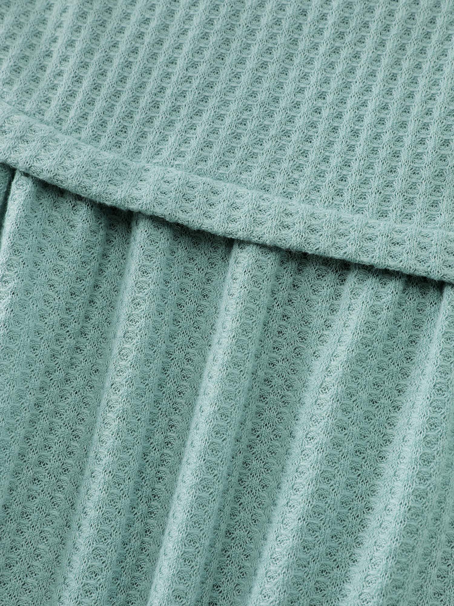 Layered V-Neck Fit and Flare Knit Top