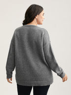 Floral Textured Crew Neck Pullover