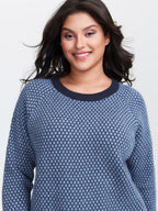 Supersoft Geometric Textured Super Stretchy Pullover