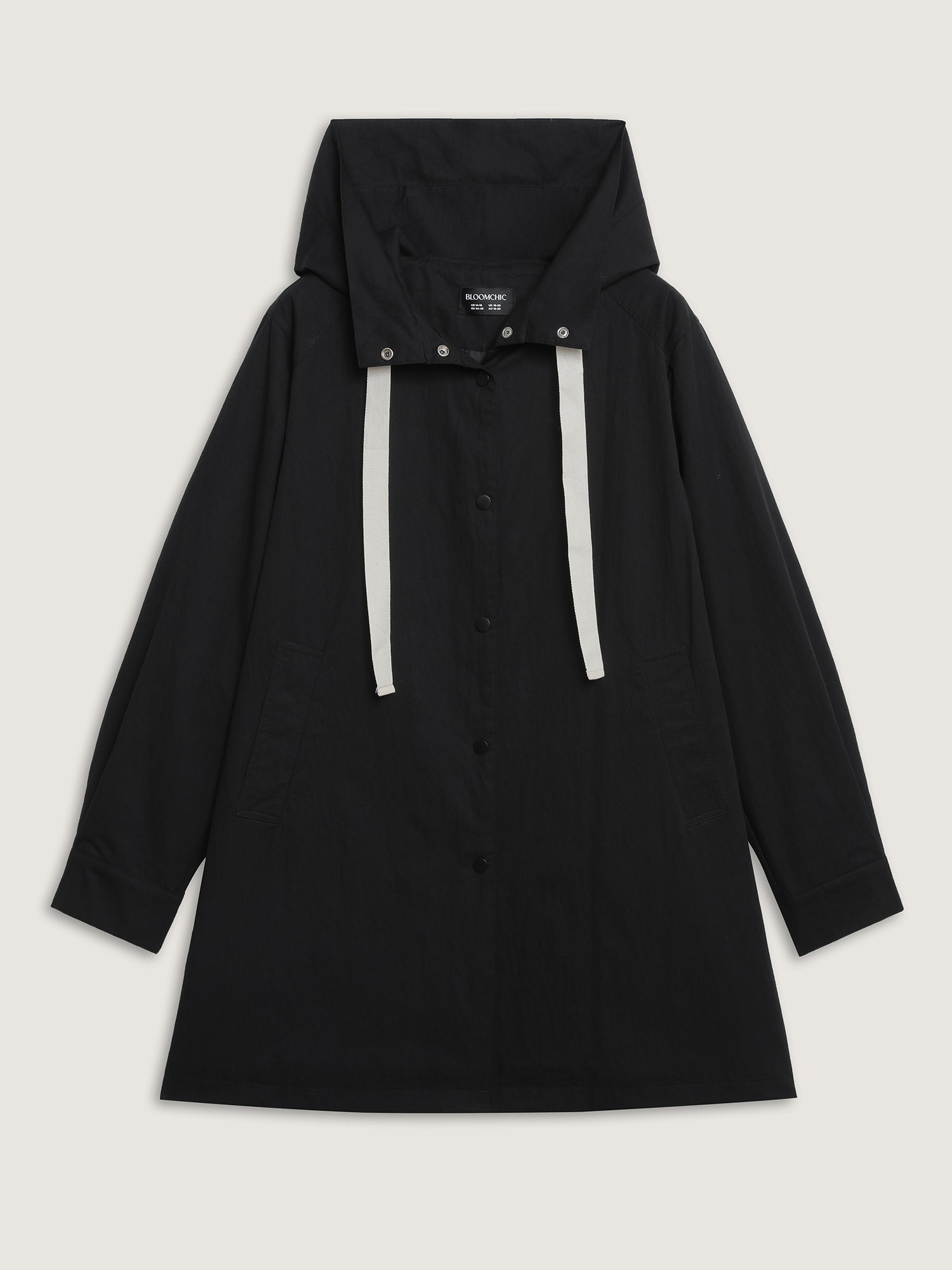 Contrast Pockets Button-Front Coat