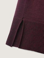 V-Neck Button Detail Plain Pullover